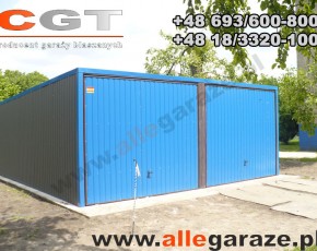 Małopolska Śląsk Garaże blaszane garaż blaszany 6x5 standardowy RAL5010 RAL8017 RAL1002 RAL9010 RAL9006  allegaraze.pl